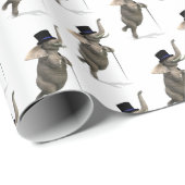 Funny Tap Dansend Elephant Cadeaupapier (Rol Hoek)
