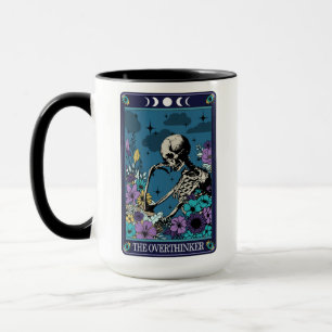 Funny Tarot Het Overthinker Kaart Skelet Mok