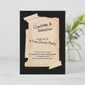 Funny Tatty Paper Humor Wedding Kaart (Staand voorkant)