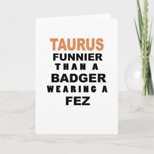 Funny Taurus carte d'anniversaire (Devant)