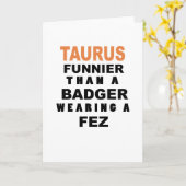 Funny Taurus carte d'anniversaire (Fleur jaune)