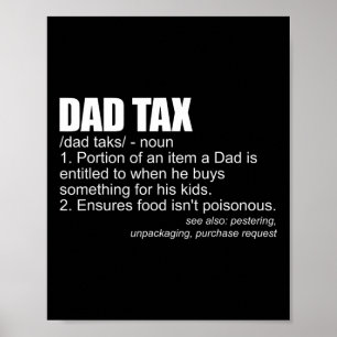 Funny Tax Definition Mannen Poster