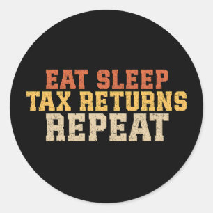 Funny Tax Seizoen Belasting Ronde Sticker