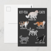 Funny Tea Drinker Cat Humor Kitten Love Briefkaart (Voorkant / Achterkant)