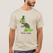 Funny "Tea-rex" Dinosaur T-shirt (Voorkant)