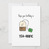 Funny Tea-rrific Pun Carte Anniversaire (Devant)