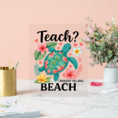 Funny Teacher Beach Tortue d'été (Mariage)