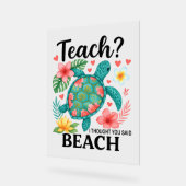 Funny Teacher Beach Tortue d'été (Angle)
