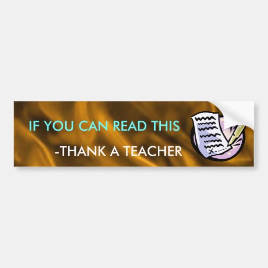 Funny Teacher Bumpersticker (Voorkant)