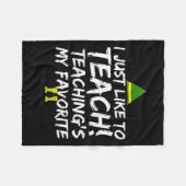 Funny Teacher Christmas Teaching Is My Favorite Me Fleece Deken (Voorkant (Horizontaal))