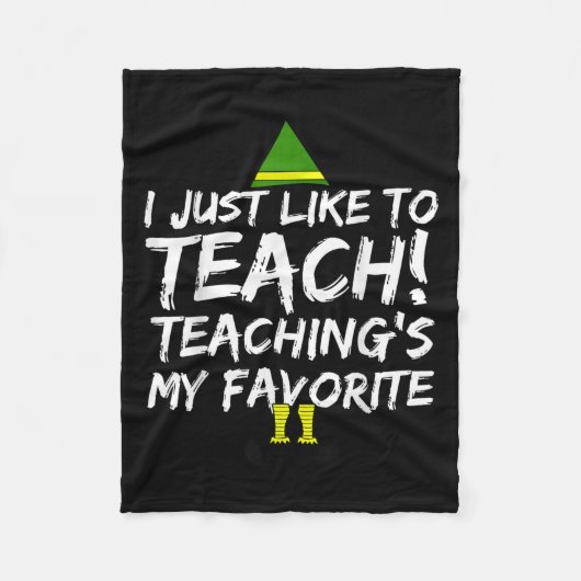 Funny Teacher Christmas Teaching Is My Favorite Me Fleece Deken (Voorkant)