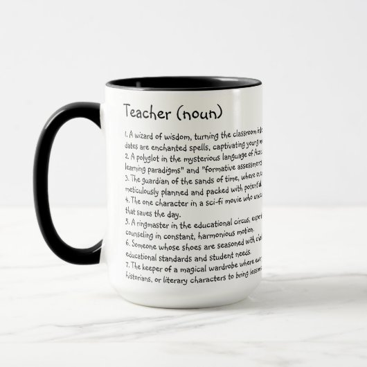 Funny Teacher Custom Mok (Links)