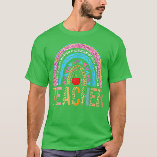 Funny Teacher Day Boho Rainbow T-Shirt