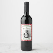 Funny Teacher Gift Wine Label - Kerstcadeau Wijn Etiket (Voorkant)