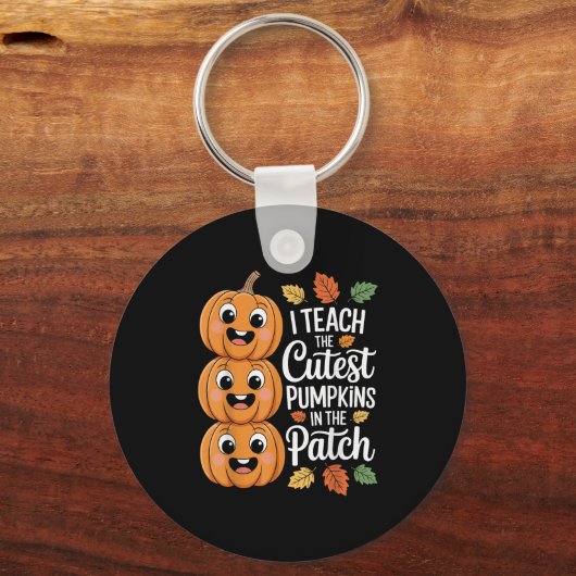 Funny Teacher Halloween S I Teach The Cutest Pumpk Sleutelhanger (Voorkant)