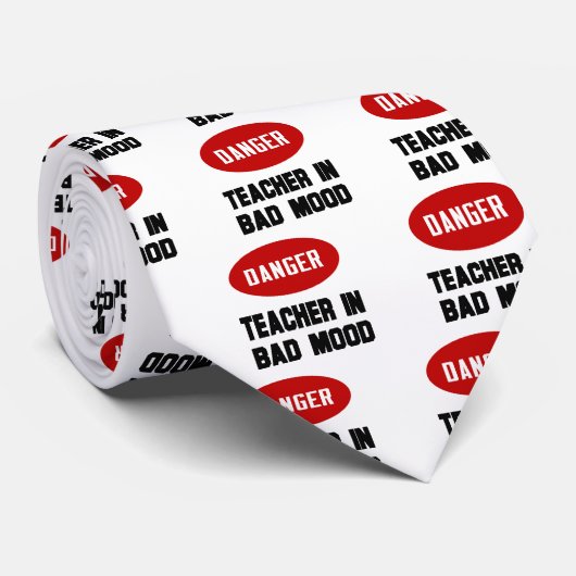 Funny Teacher in Bad Mood Stropdas (Opgerold)