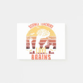 Funny Teacher Love Brains Zombie Halloween Post-it® Notes (Voorkant)