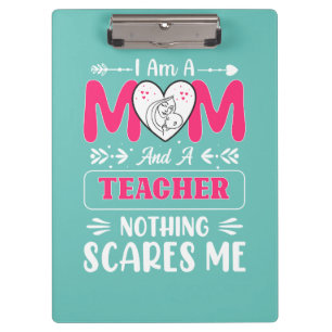 Funny Teacher Mam, leraar Mam Funny Klembord