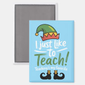 Funny Teacher met Kerstmis is mijn favoriete leraa Magneet (Voorkant / Achterkant)