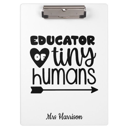 Funny Teacher personalized gift Notitieboek Klembord (Voorkant)