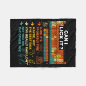 Funny Teacher Student Science Can I Lick It Period Fleece Deken (Voorkant (Horizontaal))