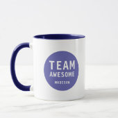 Funny Team Awesome Purple Personalized Name Mok (Links)