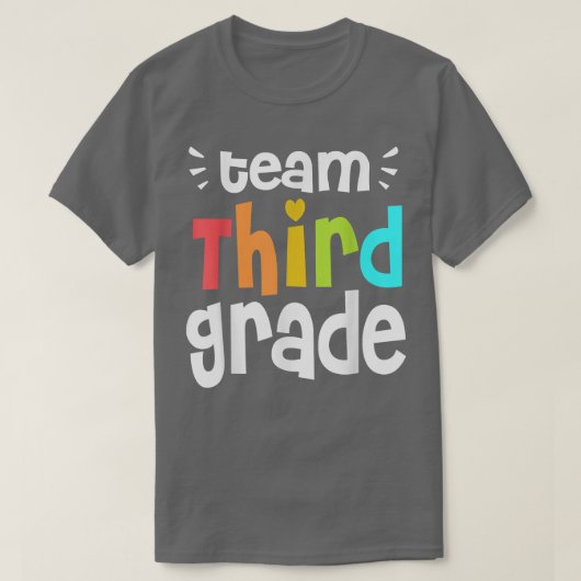Funny Team derde graad 3e klas terug naar school T T-shirt (Design voorkant)
