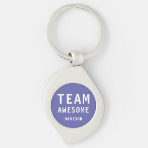 Funny Team Geweldige Paarse Gepersonaliseerde Naam Sleutelhanger