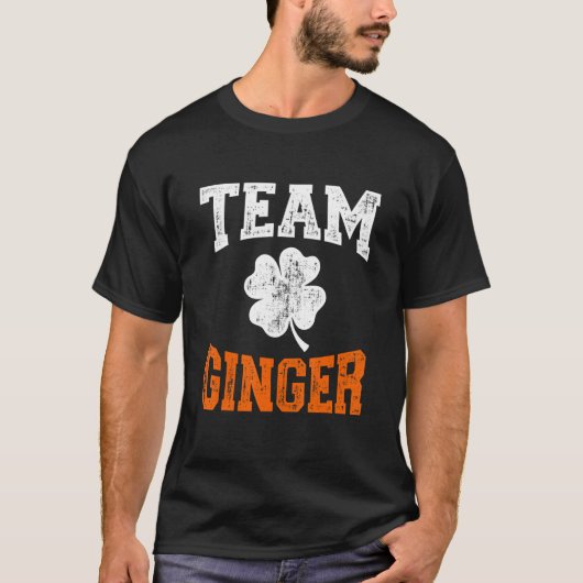 Funny team ginger with shamrock for St Patricks da T-shirt (Voorkant)