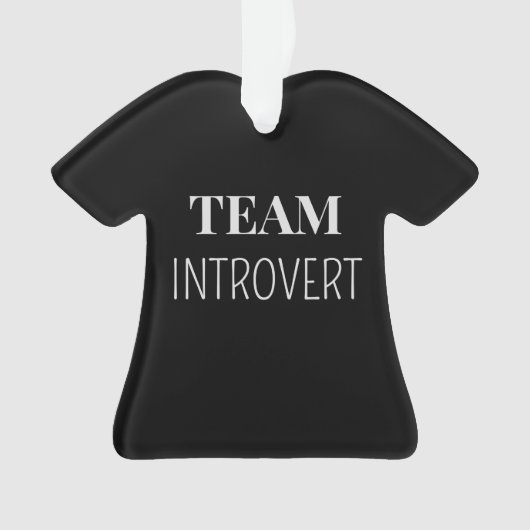 Funny "Team Introvert" T-Shirt Custom Kerstmis Ornament (voorkant)