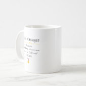 Funny Team Manager Titre du travail Café Mug (Devant gauche)