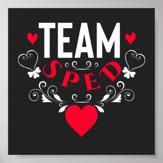 Funny Team Sped Decorative Ornamental Poster (Voorkant)