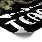 Funny Team Sped Teacher Camo Teacher Student Back Poster (Hoek)