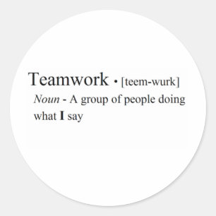 Funny Teamwork-producten Ronde Sticker