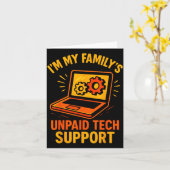 Funny Tech Guy Suprt Computer Geek Nerd Engineer G Kaart (Gele Bloem)