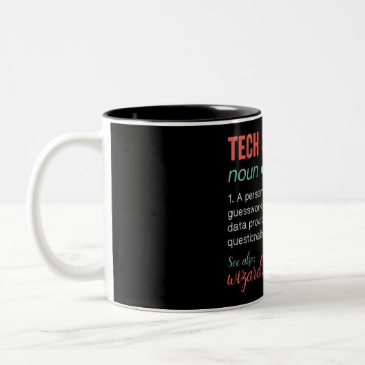 Funny Tech Support Two-Tone Coffee Mok (Links)