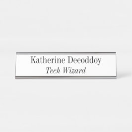 Funny Tech Wizard White Bureau Naambordje