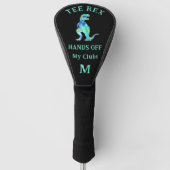Funny Tee Rex Dinosaur Joke Custom Monogram Golfheadcover (Voorkant)