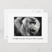 Funny Teeth Dental Checkup Appointinder Briefkaart (Voorkant / Achterkant)