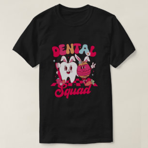 Funny Teeth Dental Squad Dentist Happy Paasdag T-shirt