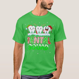 Funny Teeth Xmas licht Dental Squad Dentist Chris T-shirt