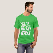 Funny Telepathic Ninja T-shirt Geek Humor (Voorkant volledig)