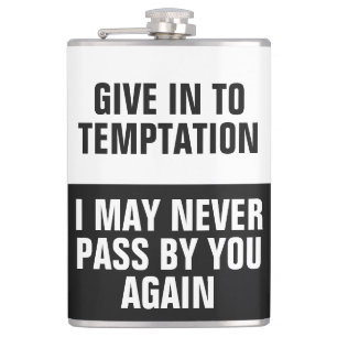 Funny Temptation custom monogram kolf Heupfles