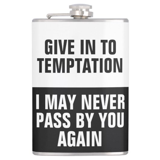 Funny Temptation custom monogram kolf Heupfles (Voorkant)