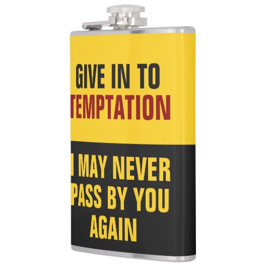 Funny Temptation custom monogram kolf Heupfles (Links)