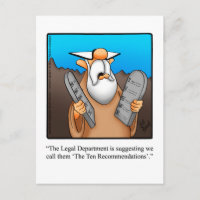 Funny "Ten Recommendations" Humor Briefkaart