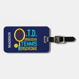 Funny Tennis Bagagelabel