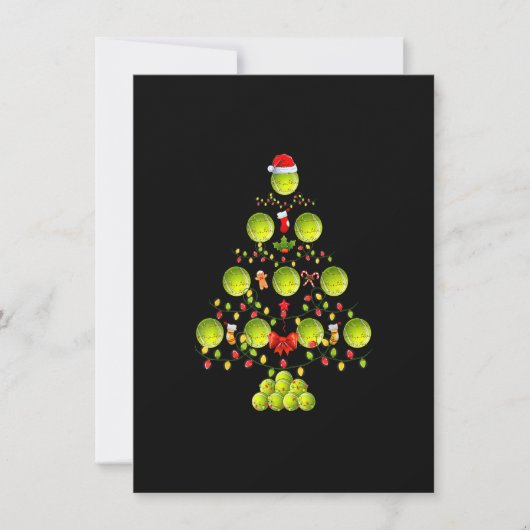 Funny Tennis Ball Xmas boom Decorations Merry Chri Kaart (Voorkant)