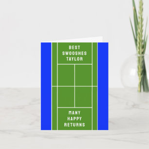 Funny Tennis Birthday Kaart