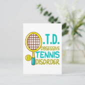 Funny Tennis Briefkaart (Staand voorkant)